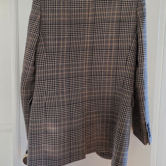 Saint Laurent Prince Of Wales Glen Check Blazer Virgin Wool Sz38 Single Breasted - Picture 5 of 7